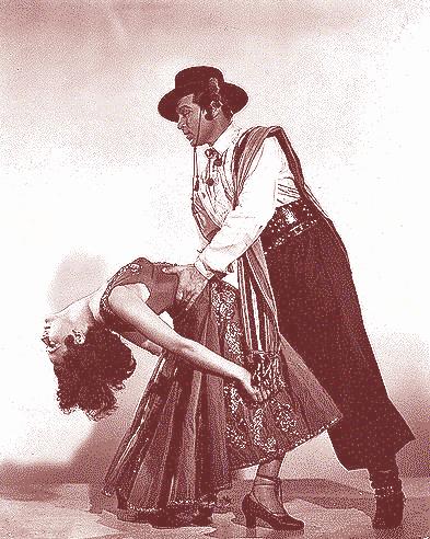 Anthony Dexter and Patricia Medina in Valentino (1951).